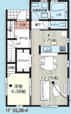 【仲介手数料無料】所沢市山口第６期全２棟１号棟所沢市の新築住宅は西武ハウジング