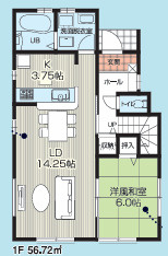 【仲介手数料無料】所沢市山口第６期全２棟２号棟所沢市新築住宅は西武ハウジング　