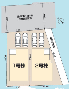 【仲介手数料無料】所沢市山口第６期全２棟２号棟所沢市新築住宅は西武ハウジング　の区画図