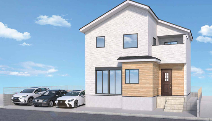 【仲介手数料無料】沢市小手指南４期全１棟　所沢市の新築住宅なら西武ハウジングの外観パース