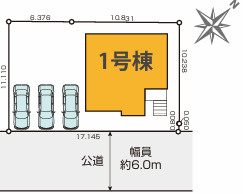 【仲介手数料無料】沢市小手指南４期全１棟　所沢市の新築住宅なら西武ハウジングの区画図