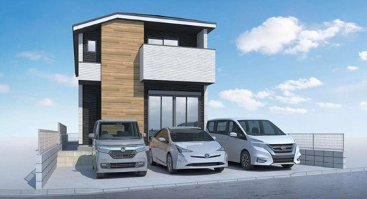 【仲介手数料無料】東村山市諏訪町６期全１棟　東村山市の新築住宅は西武ハウジングの外観パース