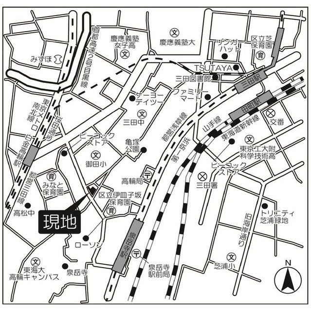 ＢＰＲレジデンス三田伊皿子坂　の地図