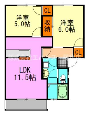 【間取り】 | ハイツプリティウッド