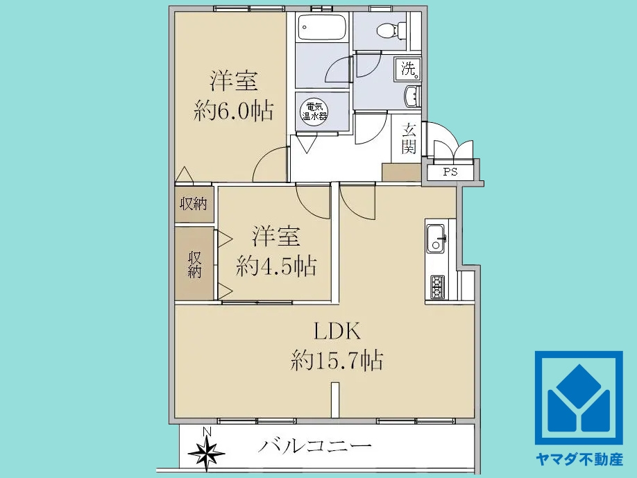 南宇治ローレルコートA棟の間取り