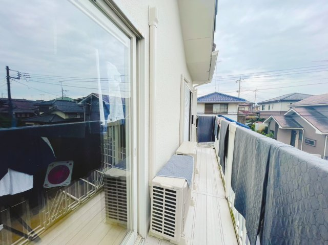 小山市中久喜カチタス施工中古物件のバルコニー