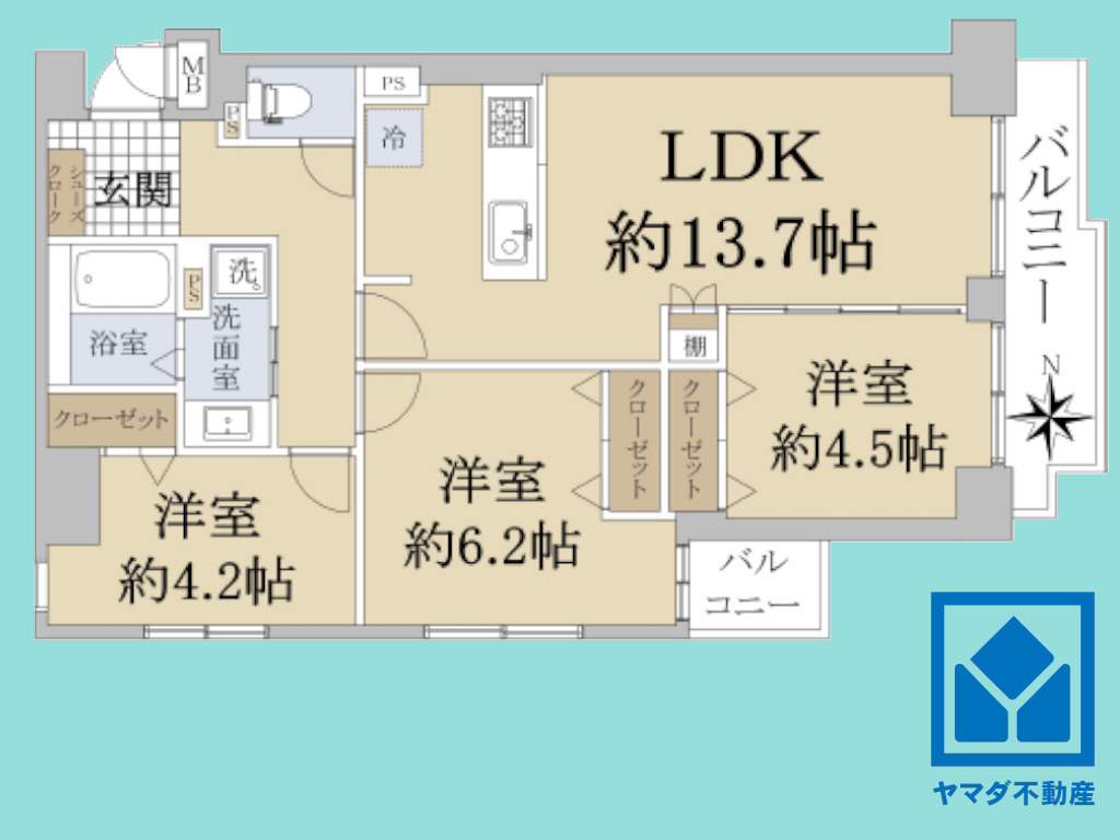 コスモ丹波橋の間取り