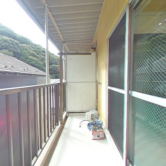 松山マンションのバルコニー