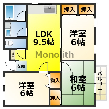 エイチ・ツーオー岸和田の間取り