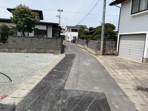 天童市柏木町【新築建売住宅】①の前面道路含む現地写真|前面道路