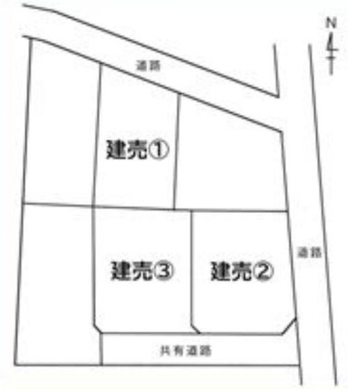 天童市柏木町【新築建売住宅】①の区画図|本物件は建売①になります。