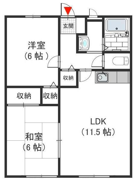 オレンジハイツの間取り