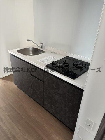 S-RESIDENCE久留米六ツ門abreastⅡのキッチン|コンパクトなキッチンで掃除もラクラク