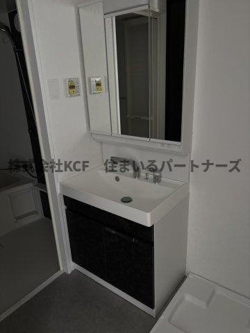 S-RESIDENCE久留米六ツ門abreastⅡの洗面所|広い洗面スペース