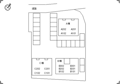 【区画図】 | リビングタウン山大通り A棟