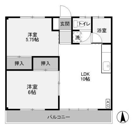 【間取り】 | ＭＢＣハイツ　Ａ
