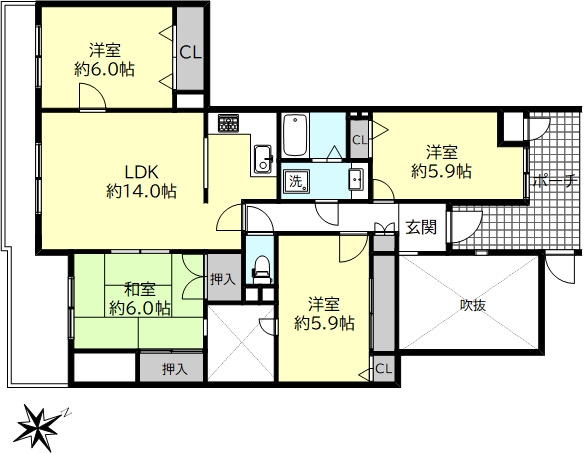 ホーユウパレス神戸塩屋の間取り