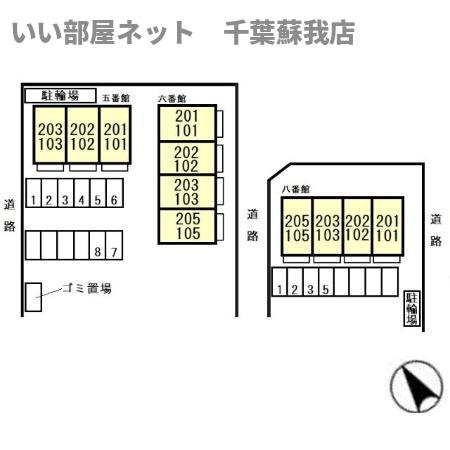 ファーストヴューラ　六番館の区画図