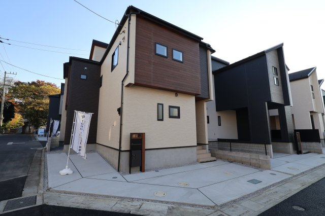 《仲介手数料無料》緑区大字中尾431新築一戸建てブルーミングガーデンの外観|撮影日 2025年11月20日 15:00 晴れ