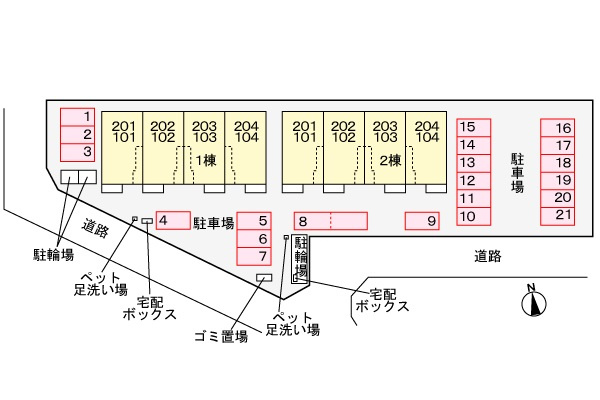スイレンティ　２の区画図|駐車場