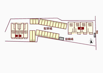 【区画図】 | エムズ　サニーガーデンⅡ | 駐車場