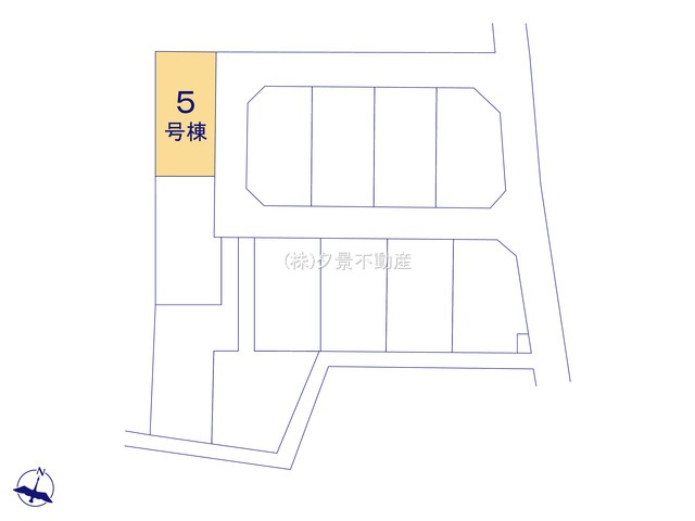 《仲介手数料無料》緑区大字中尾431(5号棟)新築一戸建てブルーミングガーデンの区画図
