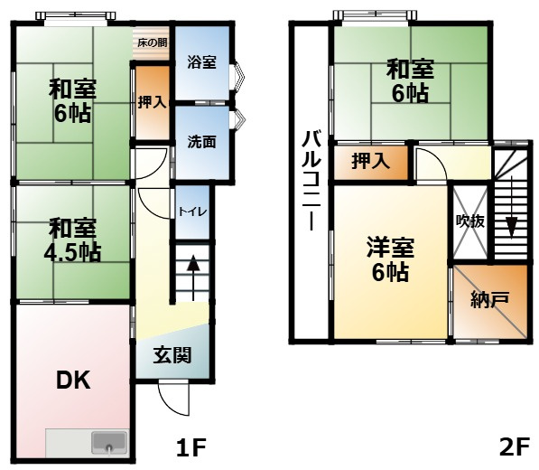 文違301貸家の間取り
