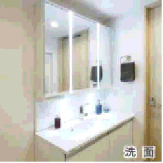 立花グリーンハイツ４号棟の独立洗面台