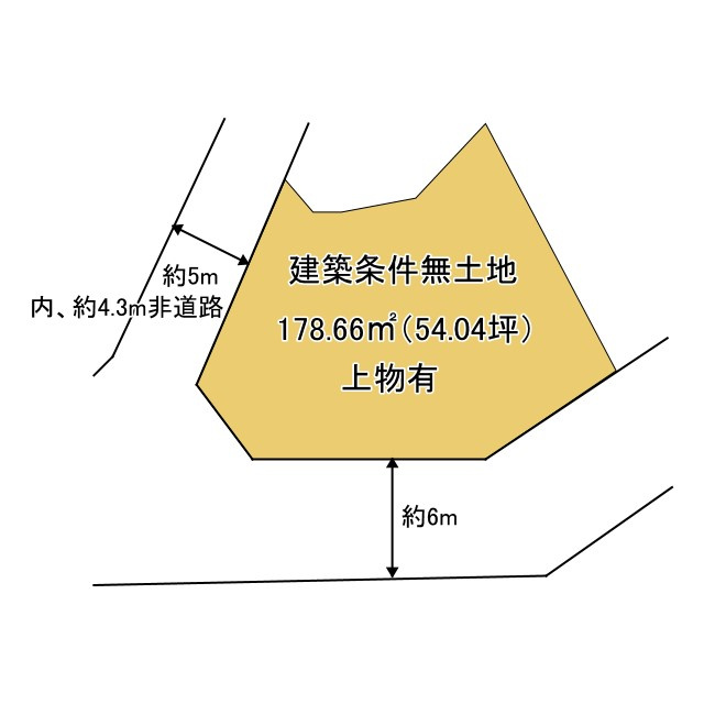京都市左京区岩倉花園町　建築条件無土地の土地図