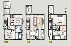 さいたま市大宮区高鼻町1305⑤　新築一戸建て　01の間取り|さいたま市大宮区高鼻町1305⑤　新築一戸建て　01、2SLDK、土地面積76.95m2、建物面積91.96m2