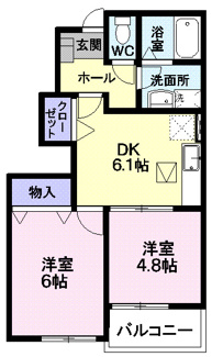 【間取り】 | エーデルハイム　Ｂ
