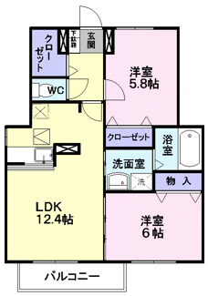 【間取り】 | さくらヶ丘Ｂ