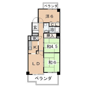 名鉄鈴彦小坂本町ハイツの間取り
