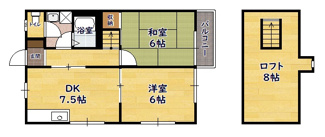 【間取り】 | レストハイツA・B