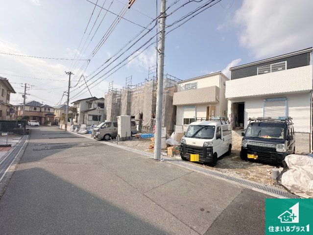 神戸市須磨区北落合　第2期　新築一戸建ての前面道路含む現地写真|周辺は落ち着いた街並みの住宅地！子育てがしやすい住環境です！まだ未完成ですが、現地でしかわからない事もございます。是非一度ご覧ください。