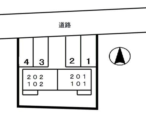 ルミエール八家の駐車場
