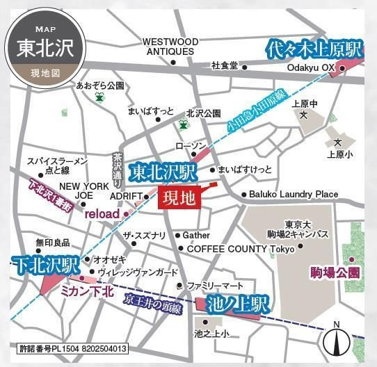 リビオメゾン東北沢の地図