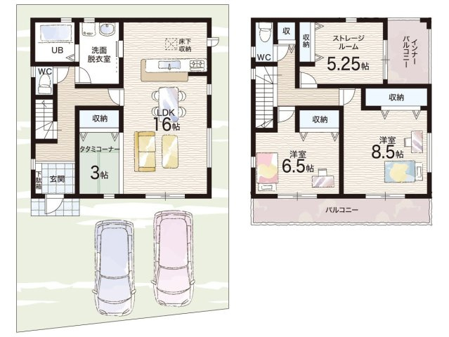 藤井寺市大井　第2期　新築一戸建ての間取り|1号地