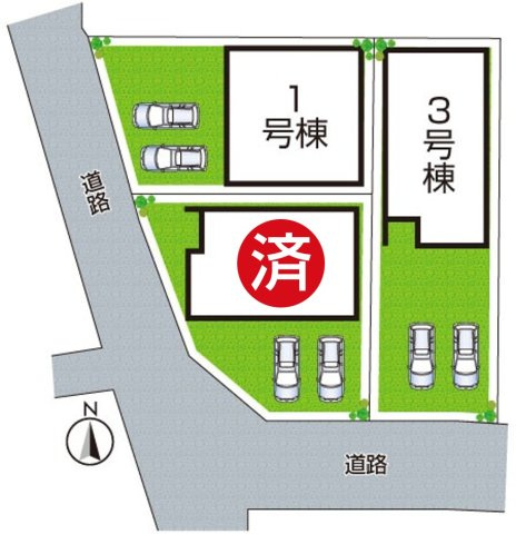 藤井寺市大井　第2期　新築一戸建ての区画図|全3区画