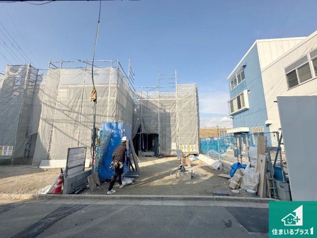 藤井寺市大井　第2期　新築一戸建ての外観|周辺は落ち着いた街並みの住宅地！子育てがしやすい住環境です！まだ未完成ですが、現地でしかわからない事もございます。是非一度ご覧ください。
