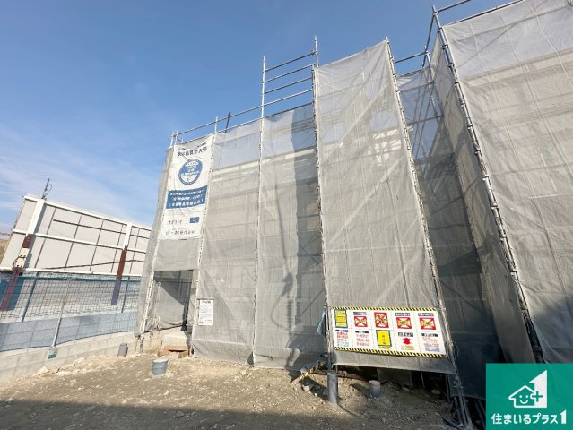 藤井寺市大井　第2期　新築一戸建ての外観|周辺は落ち着いた街並みの住宅地！子育てがしやすい住環境です！まだ未完成ですが、現地でしかわからない事もございます。是非一度ご覧ください。