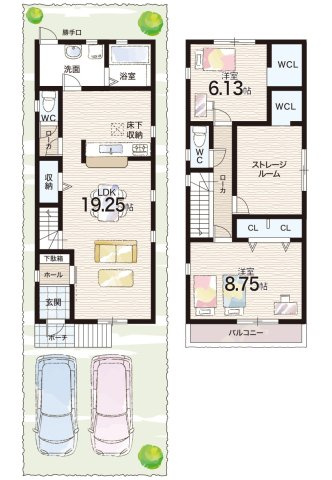神戸市須磨区北落合　第2期　新築一戸建ての間取り|1号地