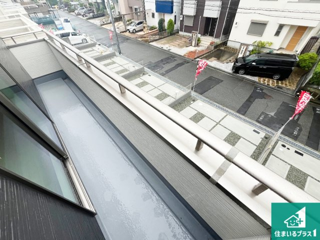 神戸市須磨区北落合　第2期　新築一戸建てのバルコニー|日当たりのよいバルコニー！お部屋が開放的に！