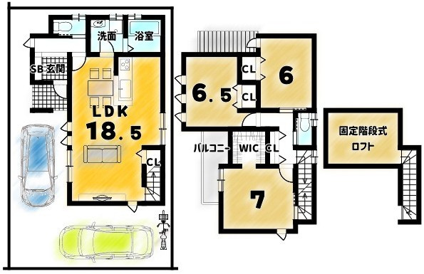 太秦多藪町の区画図