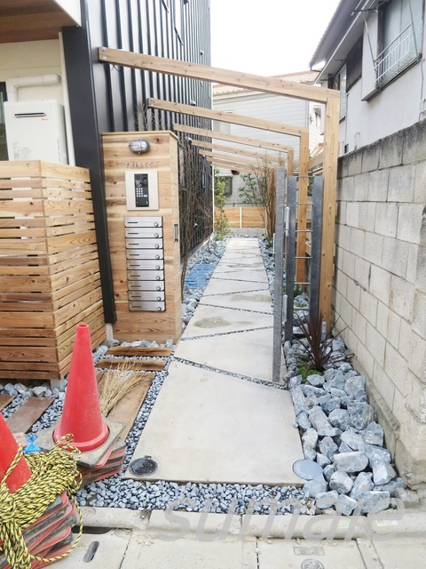 北区神谷３丁目のアパートのエントランス|建物入口はこちらです☆