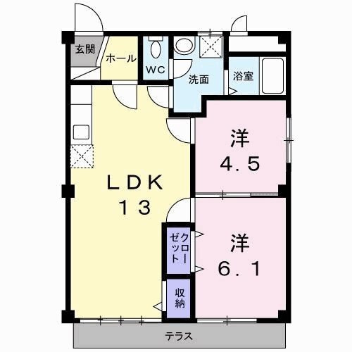 シティーハイツ浜崎A【キャッシュバック対象物件】の間取り