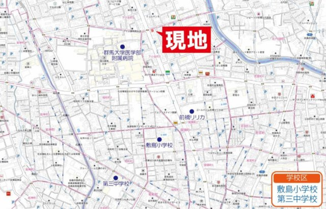【中古】前橋市下小出町　６K＋Sの地図
