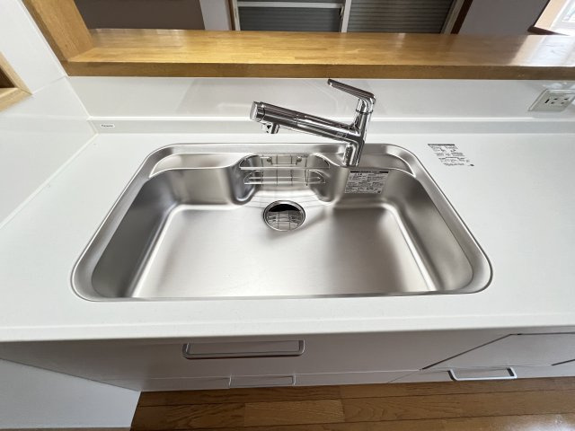 橿原市石原田町のキッチン|清潔感のあるステンレスシンク