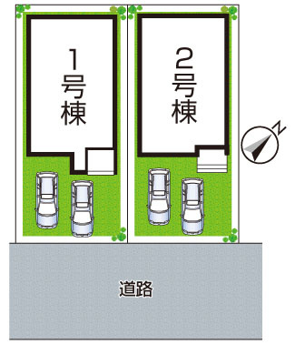 堺市堺区寺地町西　第1期　新築一戸建ての区画図|全2区画