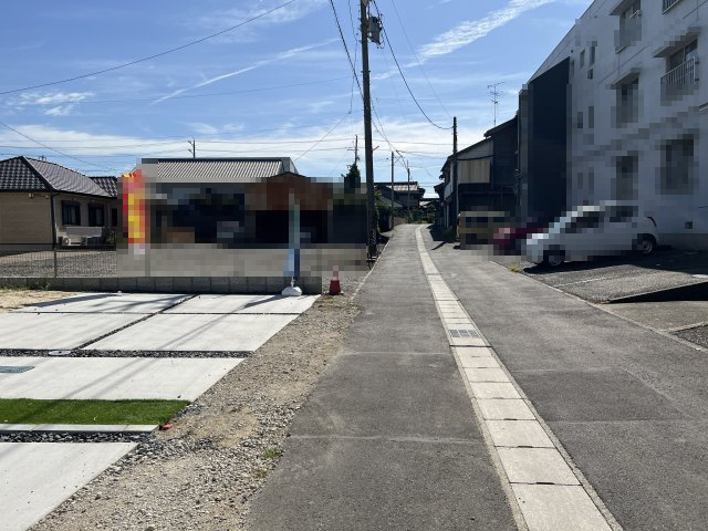 碧南市千福町　新築一戸建の前面道路含む現地写真